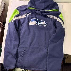 Seattle Seahawks Hoodie - Blue and Green - Large